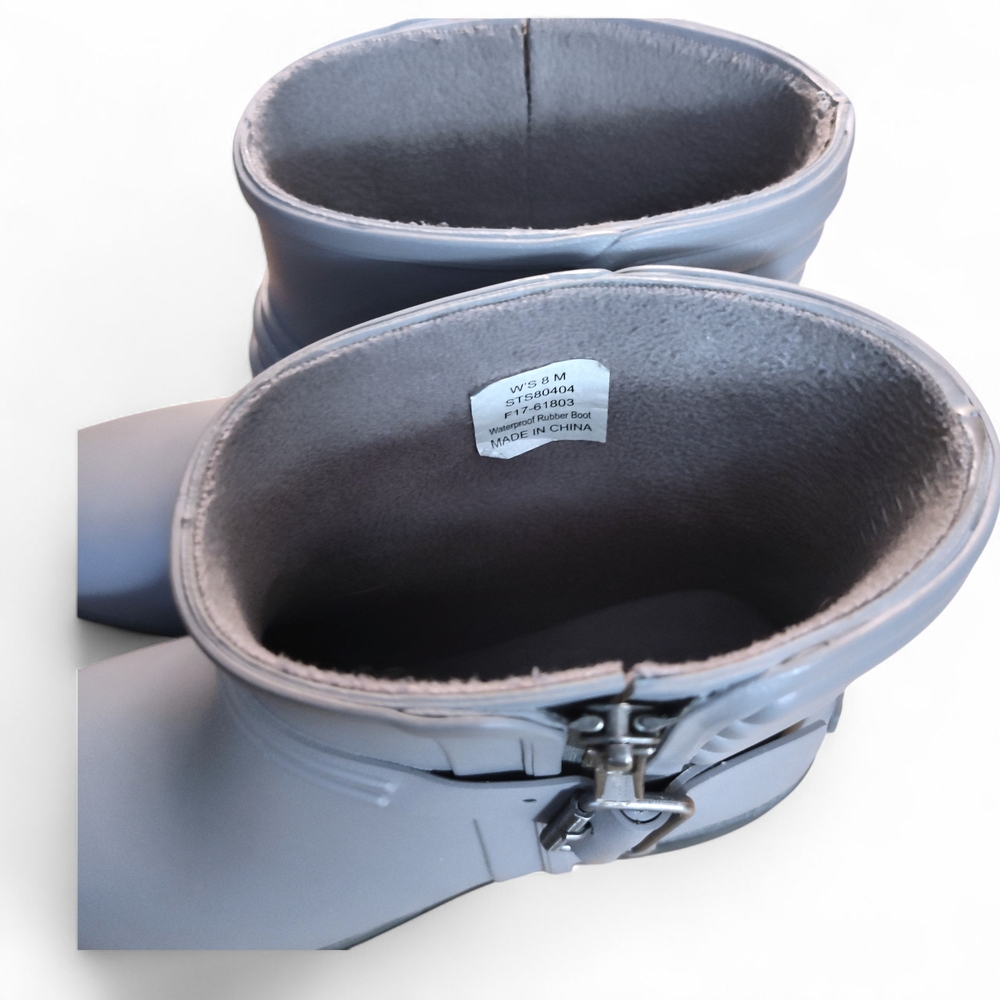 Sperry Moto Rainboots Ariel Beck Grey Womens Size 8 M - Picture 5 of 10